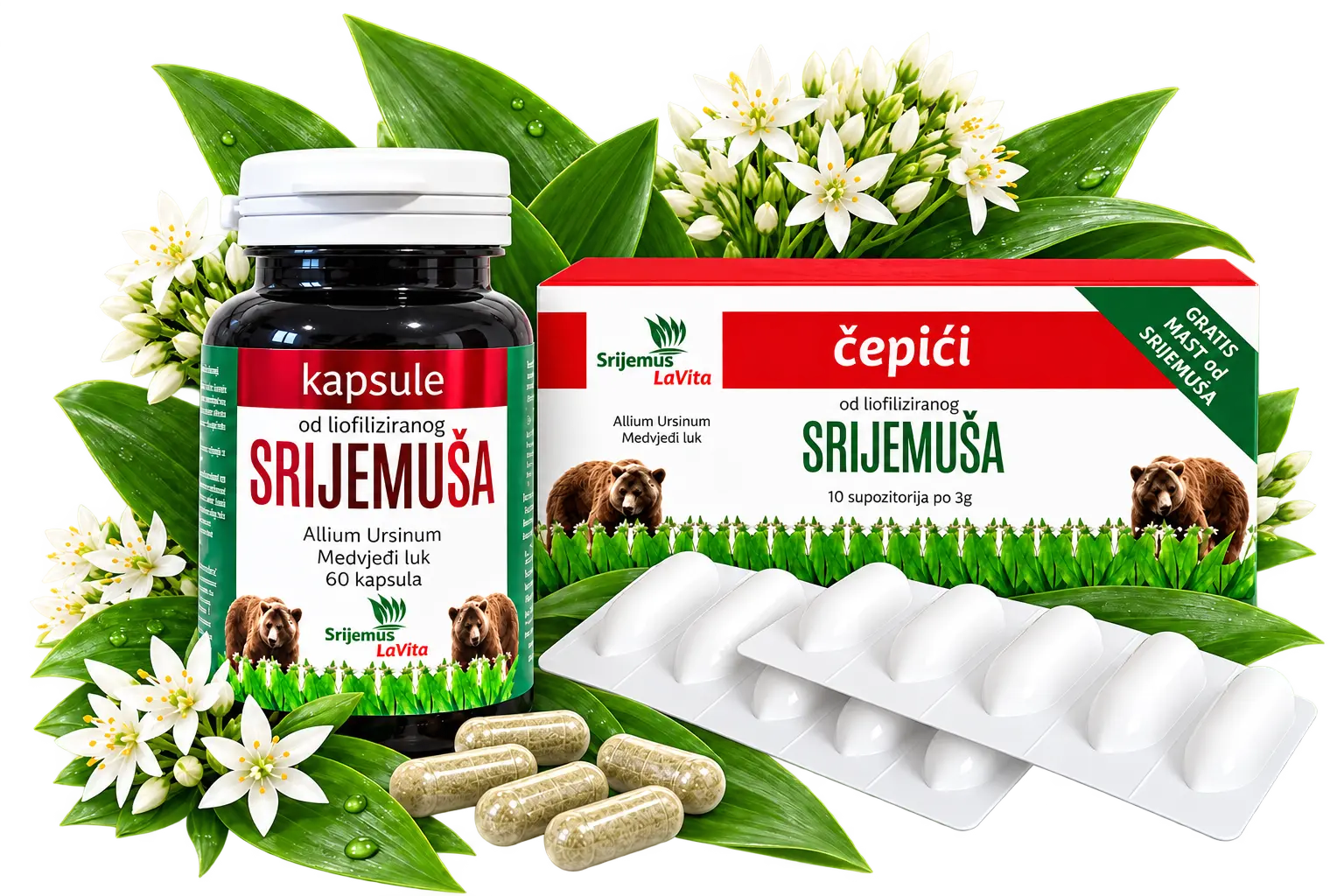 Srijemuš LaVita kapsule, čepići i mast za hemoroide